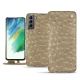 Lederschutzhülle Samsung Galaxy S21 FE - Autruche desert