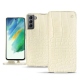 Samsung Galaxy S21 FE leather case - Crocodile milk