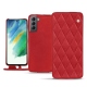 Samsung Galaxy S21 FE leather case - Rouge troupelenc - Couture