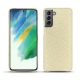 Samsung Galaxy S21 FE leather cover - Ivoire ( Sleek P C12 - White ) 
