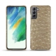 Funda de piel Samsung Galaxy S21 FE - Autruche desert