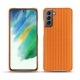 Coque cuir Samsung Galaxy S21 FE - Abaca arancio