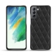 レザーケース Samsung Galaxy S21 FE - Noir - Couture ( Nappa - Black ) 