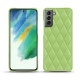 Funda de piel Samsung Galaxy S21 FE - Vert olive - Couture ( Nappa - Pantone 578U ) 