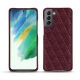 Funda de piel Samsung Galaxy S21 FE - Lie de vin - Couture ( Pantone 5115C ) 