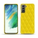 Funda de piel Samsung Galaxy S21 FE - Jaune fluo - Couture