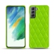 Samsung Galaxy S21 FE leather cover - Vert fluo - Couture