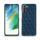 Coque cuir Samsung Galaxy S21 FE - Blu mediterran - Couture