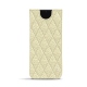 Funda de piel Samsung Galaxy S21 FE - Ivoire - Couture ( Sleek P C12 - White ) 