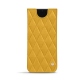 Samsung Galaxy S21 FE leather pouch - Jaune soulèu - Couture