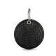 Leather key ring - Autruche nero ( Noir / Black) 