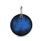 Leather key ring - Bleu Patine