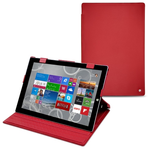 硬质真皮保护套 Microsoft Surface Pro 3 Rouge ( Nappa - Pantone #d50032 ) 