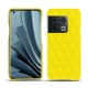 Coque cuir OnePlus 10 Pro - Jaune fluo - Couture