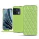 OnePlus 10 Pro leather case - Vert olive - Couture ( Nappa - Pantone 578U ) 