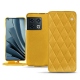 가죽 커버 OnePlus 10 Pro - Jaune soulèu - Couture