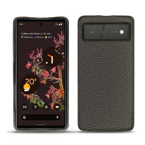 Coque arrière en cuir pour Google Pixel 6Anthracite ( Pantone #41403c ) 