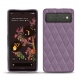 Google Pixel 6 leather cover - Lilas - Couture ( Nappa - Pantone 2645U ) 