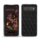 Google Pixel 6 leather cover - Negre poudro - Couture