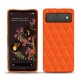 Coque cuir Google Pixel 6 - Orange fluo - Couture