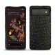 Google Pixel 6 leather cover - Autruche nero