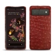 Google Pixel 6 leather cover - Autruche ciliegia