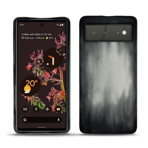 Leather back cover for Google Pixel 6Gris Patine