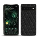 Lederschutzhülle Google Pixel 6 Pro - Ebène - Couture ( Sleek P C12 - Black ) 