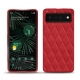 Coque cuir Google Pixel 6 Pro - Rouge troupelenc - Couture