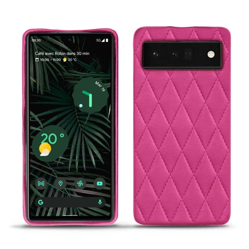 Lederrückseitenbezüge für Google Pixel 6 ProRose BB - Couture ( Pantone #DB599F )