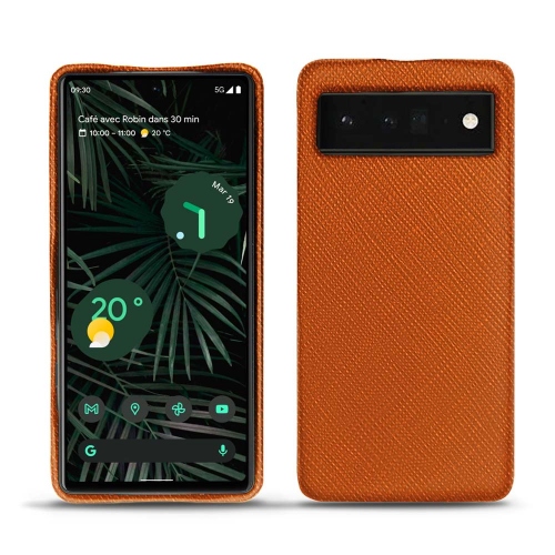 Capas de couro para Google Pixel 6 ProOrange vibrant ( Pantone #e36b39 ) 