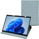 硬质真皮保护套 Microsoft Surface Pro 8 - Bleu ciel - Couture ( Nappa - Pantone 277C ) 