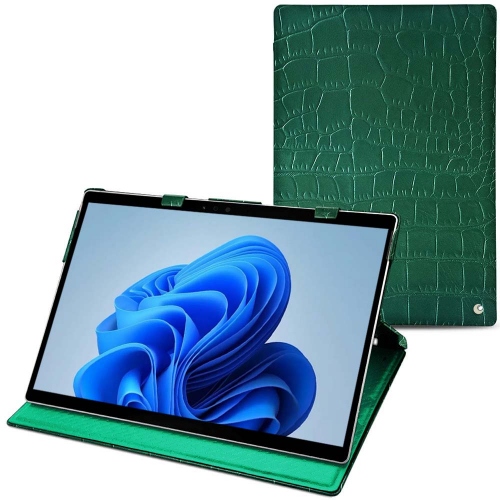 微软Surface Pro 9 ：选择一个别致的皮套Crocodile pino ( Pantone #173F35 ) 