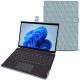 Microsoft Surface Pro 8 leather case - Bleu ciel - Couture ( Nappa - Pantone 277C ) 