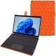 Microsoft Surface Pro 8 leather case - Orange fluo - Couture