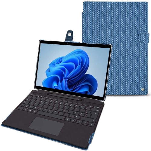 Custodia in pelle premium per Microsoft Surface Pro 8Abaca ishia ( Pantone #395775 ) 