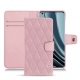 Housse cuir OnePlus 10 Pro - Rose - Couture ( Nappa - Pantone 2365C ) 