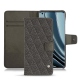 Funda de piel OnePlus 10 Pro - Anthracite - Couture ( Pantone 424C ) 