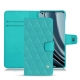 Housse cuir OnePlus 10 Pro - Bleu fluo - Couture
