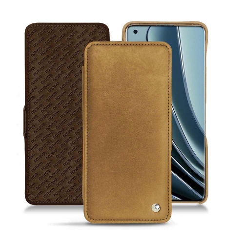 OnePlus 10 Pro용 맞춤형 가죽 케이스Sable vintage ( Pantone #9b7340 ) 