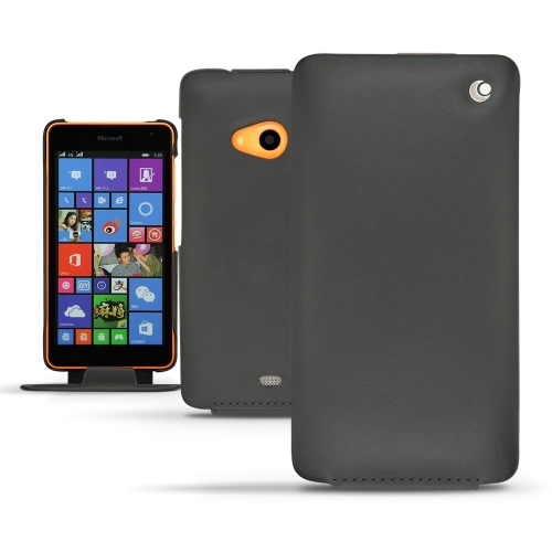 가죽 커버 Microsoft Lumia 535 - 535 Dual Sim - Noir ( Nappa - Black ) 