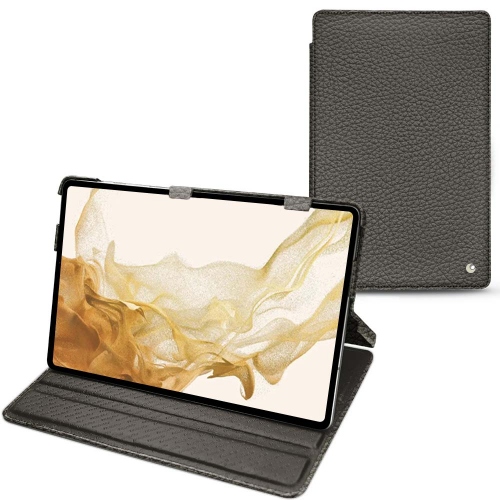 Funda de cuero para Samsung Galaxy Tab S8Anthracite ( Pantone #41403c ) 