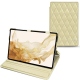 Samsung Galaxy Tab S8 leather case - Beige - Couture ( Nappa - Pantone 7502C ) 