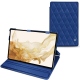 Samsung Galaxy Tab S8 leather case - Bleu océan - Couture ( Nappa - Pantone 293C ) 