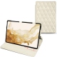 Housse cuir Samsung Galaxy Tab S8 - Blanc escumo - Couture