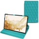 Samsung Galaxy Tab S8 leather case - Bleu fluo - Couture