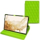 Housse cuir Samsung Galaxy Tab S8 - Vert fluo - Couture