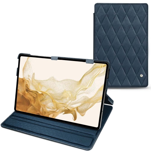 Custodia in pelle per Samsung Galaxy Tab S8Jean vintage - Couture ( Pantone #2f414f  ) 