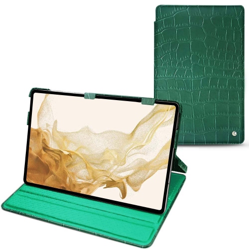 Custodia in pelle per Samsung Galaxy Tab S8Crocodile pino ( Pantone #173F35 ) 