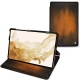 Samsung Galaxy Tab S8 leather case - Marron Patine
